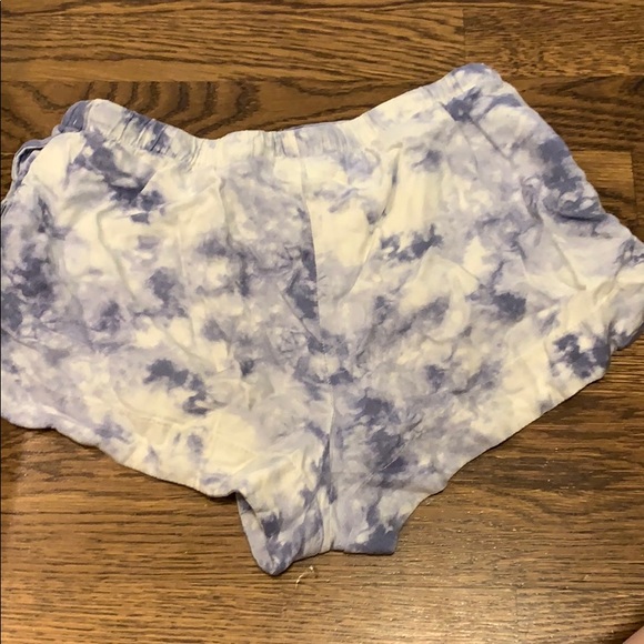 Garage Blue and White Tie Dye Shorts - Picture 2 of 2